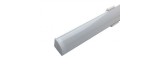 Profil aluminiu Canal Banda Led Hard Strip pe colt (90 ), capac alb mat, Lungime 1m