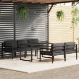 Set mobilier de gradina cu perne, 6 piese, antracit, aluminiu GartenMobel Dekor, vidaXL