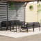 Gossi set mobilier de gradina cu perne, 6 piese, antracit, aluminiu
