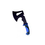 Cumpara ieftin Topor multifunctional camping din otel 420, maner cauciucat antialunecare, cu husa protectie, pentru drumetii pescuit si outdoor, 30 cm