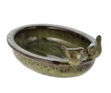 Cumpara ieftin Hranitoare pasari ceramica verde 31 x 24 x 11 cm