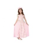 Costum Carnaval Rose Princess Godan, 130/140 cm (8-10 ani), Rochie + Bentita, Roz, Poliester