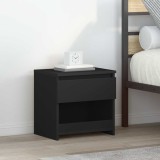 VidaXL Noptiere, 2 buc., negru, 40x30x39 cm, lemn prelucrat