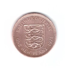 Moneda Jersey 1 new penny 1971, stare buna, curata