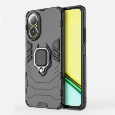 Husa telefon compatibila realme c67, inel magnetic tip suport auto, negru foto