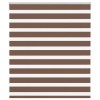 VidaXL Jaluzea tip zebra maro lățime țesătură 130,9 cm poliester