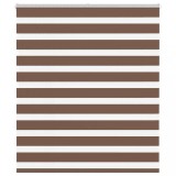 vidaXL Jaluzea tip zebra maro lățime țesătură 130,9 cm poliester
