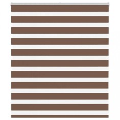 vidaXL Jaluzea tip zebra maro lățime țesătură 130,9 cm poliester