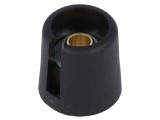 Buton rotativ cu indicator poliamidă negru 6mm 16x16mm