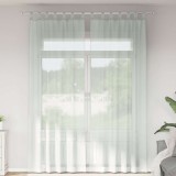 Perdele voal cu bucle 2 buc Gri deschis 140x260 cm