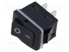 Rocker SPST 2 ON-OFF 16A/250VAC Negru IP68 - Canal Electronic foto