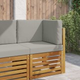 vidaXL Perna pentru canapea de exterior 3 pcs Gri Poliester 900745