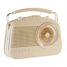 Radio AM/FM Konig, design retro, Ivoir foto