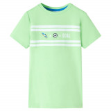 Tricou pentru copii, verde neon, 140, vidaXL
