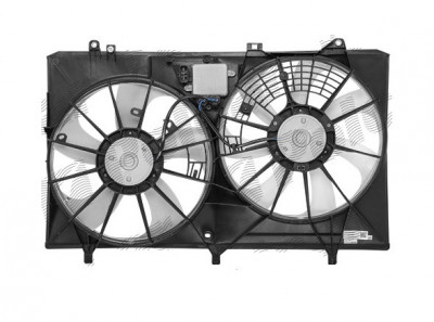 GMV radiator electroventilator Lexus RX, 2009-2015, RX350, motor 3.5 V6, benzina, cutie automata, cu AC, 375/375 mm; 3 pini, cu modul de control elec foto