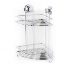 Etajera pentru baie 2 niveluri - colt TEKNO TEL TR DM 253, 21x21x31, Vacuum, Inox foto