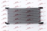 Condensator AC Toyota Auris 20 1.2 Turbo; dimensiuni [mm]: 697x318x12, uscator integrat, iesire 10,15mm, intrare 15,5mm; 8845002510; SRLine,