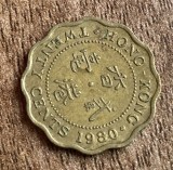 C50 - Moneda foarte veche - Hong Kong - 20 centi - 1980