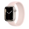 Bratara silicon tip solo loop marca THD pentru Apple Watch 41 mm seria 7 si seria 8, marimea S, lungime incheietura mana 158-177 mm, culoarea roz sand
