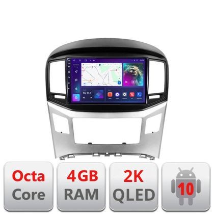 Navigatie HHyundai H1 Starex 2016- C-h1 Android Octa Core Ecran 2K QLED GPS 4G 4+32GB 360 KIT-h1+EDT-E409-2K CarStore Technology