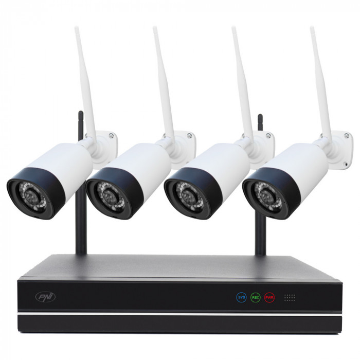 Aproape nou: Kit supraveghere video PNI House WiFi832 NVR si 4 camere wireless de e