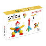 Set de constructie magnetic STICK cu 26 piese pentru copii 3-10 ani