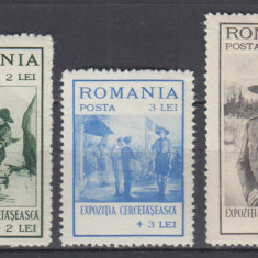 ROMANIA 1931 LP 93 EXPOZITIA CERCETASEASCA SERIE CU SARNIERA