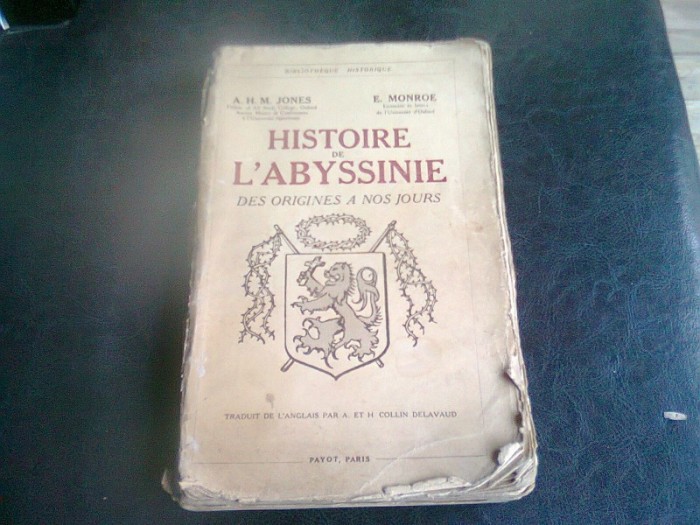 HISTOIRE DE L&#039;ABYSSINIE - A.H.M. JONES