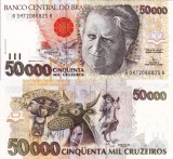 BRAZILIA 50.000 cruzeiros ND (1991-1993) UNC!!!