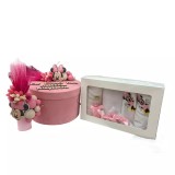 Cumpara ieftin Trusou botez, 9 Piese cu Minnie Mouse Roz din Catifea - TB232