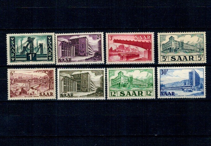Saar 1952 - Uzuale, vederi, serie neuzata incompleta