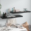 VidaXL Rafturi de perete 2 buc., negru extralucios, 80x23,5x3,8 cm MDF