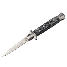Briceag de vanatoare DEPOX&reg;, Italian Stance, otel inoxidabil, 20.5 cm, gri, husa inclusa