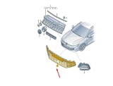Grila bara Volkswagen Passat (B9), 02.2024-, OE, 3J0853671BFOD