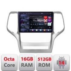 Navigatie Jeep Gran Cherokee 2011-2013 Edotec Kit-GRCHE 8 core QLED 2K 16+512 360 Android Waze USB Navigatie Internet Youtube Radio CarStore Technolog