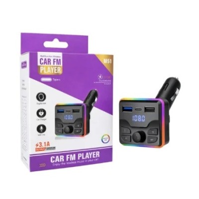 Modulator FM M51 Bluethoot cu led foto