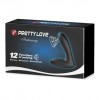Vibrator Prostata Pretty Love Archenemy, Silicon Negru, Reincarcabil USB, 12 Functii, Masaj Perineu