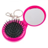 Breloc Oglindă și Pieptene, Fucsia, 7 cm, Oem