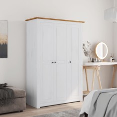 vidaXL Șifonier cu 3 uși, alb, 118 x 50 x 171,5 cm, pin gama Panama