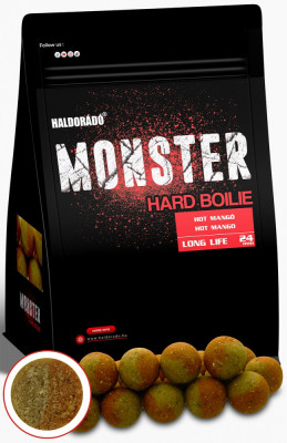 Haldorado - Boilies-uri Monster Hard Boilie 24+, 700g, 24mm - Mango picant foto