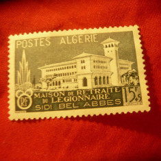 Timbru 15 fr Algeria colonie franceza 1956- Pt.operele Legiunii Franceze, 1/2gu