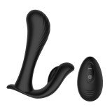 Vibrator dublu pentru chilot INTY TOYS ACE, control prin telecomandă, 10 funcții de vibrații ultra-puternice, silențios, negru