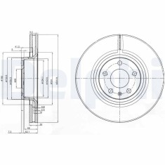 DELPHI BG3939 Disc frana