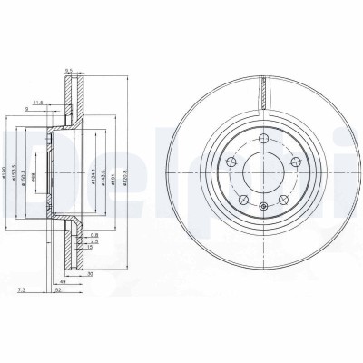 DELPHI BG3939 Disc frana foto