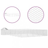 Cumpara ieftin Padoc exterior cu acoperis argintiu 12x12x2,5 m otel galvanizat