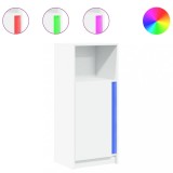 Cumpara ieftin Dulap cu LED, alb, 42,5x34x100 cm, lemn prelucrat