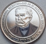 1/4 Balboa 2018 Panama, Justo Arosemena, unc, km#181