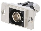 Adaptor BNC Soclu Bilateral 75&Omega; Argintiu Metal