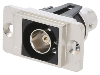 Adaptor BNC Soclu Bilateral 75&amp;Omega; Argintiu Metal foto
