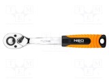 Clichet 1/2 cu comutator 255mm 72 dinți NEO TOOLS